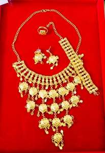 2024 Vintage italiano inspirado 24K chapado en oro cobre collar conjunto de joyería de moda directo de EE. UU. Francia Comoras Mayotte - Product Image 2