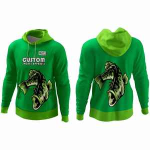 Fine Quality Full Sleeve Digital Printing Men's Fishing <b>Sweet</b> Shirts New Classic Design Puff Printing <b>Fish</b> Hunting Men's Hoodies - Product Image 1