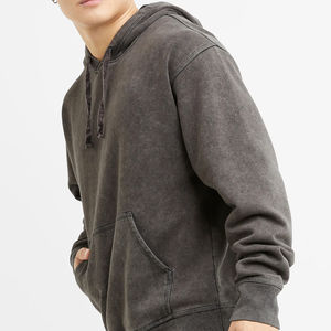 Sweat-shirts à capuche à manches longues pour hommes, best-sellers professionnels, lavés à l'acide, logo personnalisé, nouveau design, évacuation de l'humidité, respirant - Product Image 2