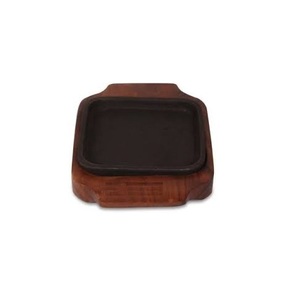 Vente chaude Unique Design Sizzler Plaque Disponible en Taille Personnalisée Et Forme Métal Acier Avec Base En Bois Utilise Dans Les Ustensiles De Cuisine - Product Image 2