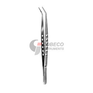 Pinzas de Precisión de Acero Inoxidable con Puntas Serradas para Uso Dental, Médico y Manipulación de Materiales - Product Image 1