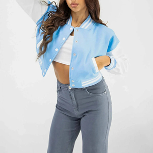 2025 nouvelles personnalisé unisexe loisirs couleur unie Baseball veste bouton en gros plaine Baseball vestes université veste pour homme - Product Image 2
