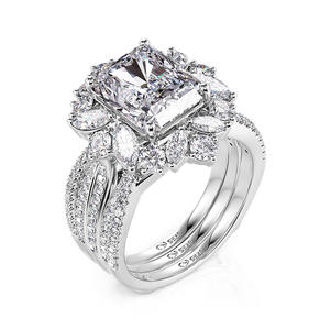 ชุดแหวนแต่งงานเงินสเตอร์ลิงสุดหรูจาก Jeulia สำหรับวันครบรอบ - Product Image 3
