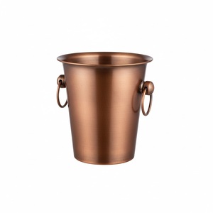 Party Bar Ware Metal <b>Champagne</b> <b>Ice</b> <b>Bucket</b> With Handle Copper Finished <b>Ice</b> <b>Bucket</b> Barware Beer & Wine Chiller - Product Image 1