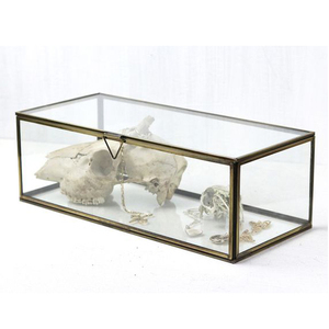 Caja de Almacenamiento de Joyas y Cosméticos de Diseño Exclusivo en Vidrio Transparente de Lujo, Acabado Negro, Caja de Vidrio al por Mayor para Decoración del Hogar - Product Image 3