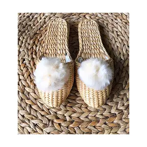 Top Supplier Beach Water Hyacinth Slippers For Women Made In Vietnam | Eco-Friendly Handicraft Coir Summer Cheapest Flip Flops