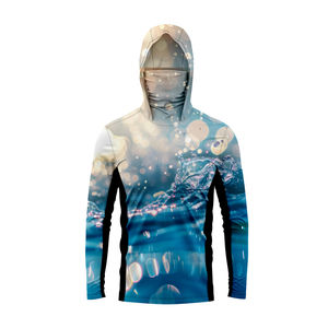 Sweat-shirts de pêche à sublimation de logo en gros, chemises de protection UV pour hommes, 2026, légers, rafraîchissants, à séchage rapide, sweat-shirt de pêche - Product Image 2