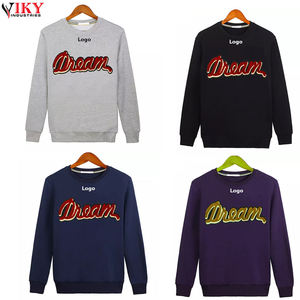 Impression de logo personnalisée, vente en gros, sweat-shirts pour hommes en coton 100% style unique, col rond, manches longues, broderie chenille, automne - Product Image 6