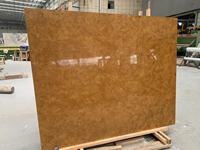 Dalles de marbre doré Indus, polies et lustrées, carreaux de marbre jaune doré pour revêtement mural et sol intérieur