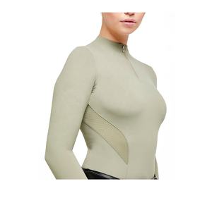 Chemises d'équitation à manches longues pour femmes, vente en gros, demi-fermeture éclair, couche de base, course équestre, couche de base pour femmes - Product Image 5