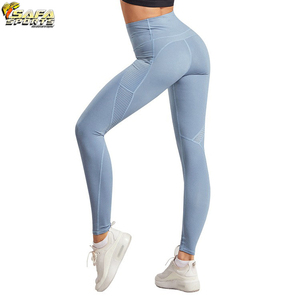 กางเกงเลกกิ้งผ้าไนลอนสแปนเด็กซ์เอวสูงระบายอากาศได้ดีกางเกงเลคกิ้งสำหรับใส่ไปยิมฟิตเนสเสื้อผ้าสำหรับผู้หญิง - Product Image 2