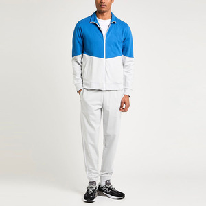 ชุดวอร์มแบบสปอร์ตเนื้อผ้าเบา สีสันตัดกัน ออกแบบลายพิมพ์ตามสั่ง ซิปติดคอตั้ง สำหรับผู้ชาย ปิดด้วยซิปที่คอ - Product Image 3