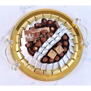 Decoración de bodas, artículos de mesa, bandeja para servir dulces de Chocolate, bandeja de plata Premium para fiestas de cumpleaños y otros eventos - Product Image 2
