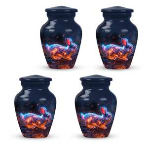 Rabbit Spirit Vessel Blue Bunny <b>Keepsake</b> Urn Personalized for <b>Ashes</b> Cremation <b>Ashes</b> Decorative Modern Funeral Urns - Product Image 6