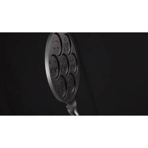 กระทะย่างเคลือบหินอ่อน Joyful Face 7 ถ้วย ทำจากอะลูมิเนียม ป้องกันการติด ทำความสะอาดง่าย สำหรับทำไข่ เบอร์เกอร์ แพนเค้ก ใช้กับเตาแก๊สได้ - Product Image 2