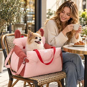 Asiento de Coche para Perros al por Mayor, Cama Portátil para Mascotas con Bolsillo Lateral de Almacenamiento, Funda Extraíble y Lavable, Logotipo Personalizado - Product Image 2