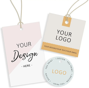Fashion Gold Foil Greeting Cards Logo Laser Paper Garment Swing Hang <b>Tag</b> Breathable Silk Screen Printed Custom Clothing <b>Tags</b> - Product Image 3