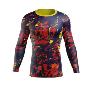 Mma Rash Guard <b>Compression</b> <b>Shirt</b> Long Neck <b>Shirt</b> Sublimated Fabric - Product Image 6
