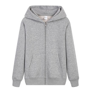 Cremallera-up Unisex Hombres Soft Fleece Alta calidad Zip OEM Diseño personalizado en blanco Logo Sudadera con capucha suelta Sudaderas con capucha personalizadas - Product Image 4