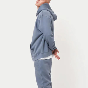 Breathable Sustainable Clothing OEM Custom Front Logo Casual Digital Printing Solid 100% Cotton Zipper-Up Hoodie Eco-Friendly - Product Image 4