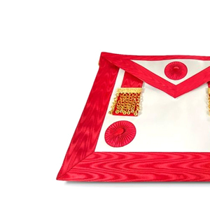 Tablier de maître maçon de rite écossais fait à la main avec glands artisanat de broderie ASSR personnalisé et couture au point de croix à vendre - Product Image 2