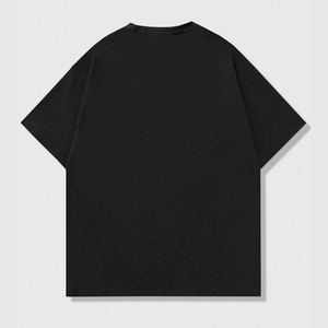 เสื้อยืดพิมพ์ DTF สำหรับผู้ชายสีทึบทรงหลวมผ้าคอตตอน100% 180กรัมสไตล์ลำลองน้ำหนักตามสั่ง - Product Image 2