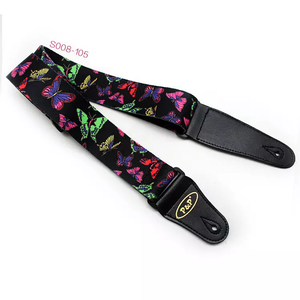 Sangle de guitare en polyester et impression par transfert thermique, nouveau style, vente directe d'usine, différents designs, ceintures de guitare personnalisées - Product Image 5