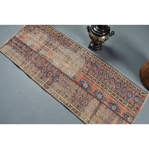 Clásico azul Beige 220X540 pies área grande Vintage Alfombra de lana turca respaldo de látex Patchwork pasillo diseño rectangular para adolescentes - Product Image 4