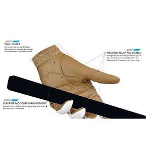 Alta calidad antideslizante gran sensación flexibilidad durabilidad transpirable deportes al aire libre blanco y amarillo Color Cabretta GUANTES DE Golf - Product Image 6