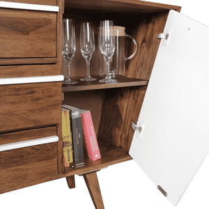 Ellen Farmhouse Buffet moderne de luxe en bois massif pour cuisine, hôtel, chambre, salle à manger et salon-Éco-responsable - Product Image 1