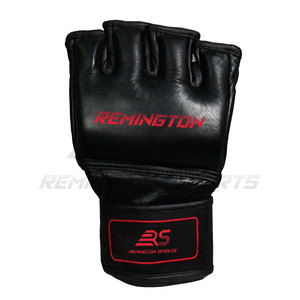 ถุงมือ MMA แบบครึ่งนิ้วระบายอากาศผลิตจากหนังมีลายพิมพ์ออกแบบโลโก้ได้ตามต้องการ - Product Image 3