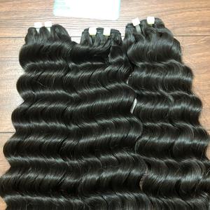 De Buena Calidad 100% Extensiones de cabello de doble estirado Cutícula sin procesar alineada Cabello virgen de onda profunda Fábrica de Vietnam - Product Image 4