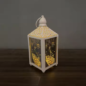 โคมไฟ LED สีขาวสำหรับตกแต่งเทศกาลมุสลิมโคมไฟโลหะรอมฎอน - Product Image 3