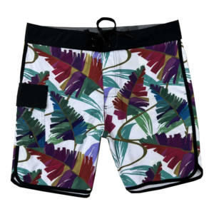 2026 haute qualité hommes Shorts de plage taille élastique Shorts pour plage quatre côtés élastique plage pantalon haute mer motif Shorts - Product Image 1