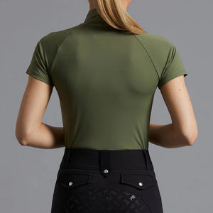 Camiseta Deportiva Elástica de Manga Corta para Mujer, Ropa Cómoda para Montar a Caballo - Product Image 2