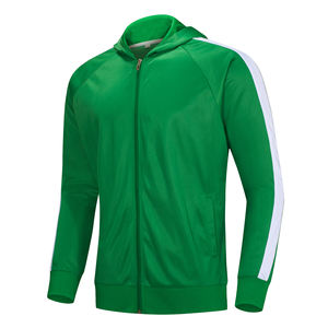 Conjunto de chándal atlético con cremallera completa de poliéster para correr para hombre, chándales de algodón 100% con cremallera deportiva informal de invierno de Pakistán - Product Image 1
