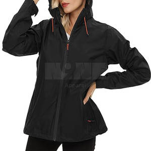 Chaqueta Cortavientos de Invierno Transpirable de Alta Calidad para Mujer, con Logotipo Personalizado Impreso, Diseño Sólido, Cuello Mao, Manga Larga, Tejida - Product Image 4