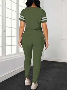 ชุดเซ็ตสองชิ้นสำหรับผู้หญิง ฤดูหนาว สีพื้น สไตล์ลำลอง ความยาวเหนือเข่า แฟชั่น ทันสมัย สวมใส่สบาย - Product Image 3