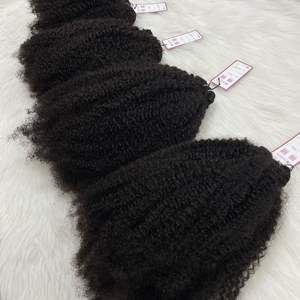 Vente en gros cheveux sans enchevêtrement cheveux bruts non transformés bobine serrée vendeurs bouclés cheveux humains bruts alignés sur les cuticules vietnamiennes - Product Image 6