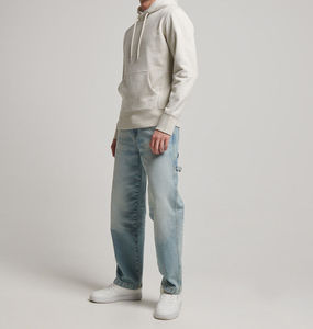 Sudadera con Capucha para Hombre, Corte Ajustado, 100% Algodón, Color Liso, con Bolsillo Tipo Canguro y Diseño Bordado para Otoño, Gran Venta - Product Image 2