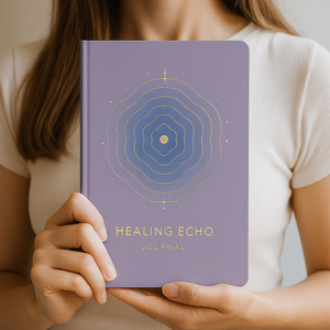 Diario de Sanación LABON Echo, Cuaderno Premium de Tapa Dura Color Lavanda, Diseño de Círculos Radiantes con Lámina Dorada para Notas de Autocuidado - Product Image 5
