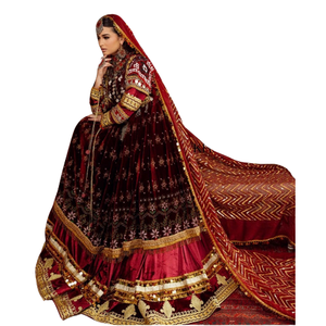 Robes de mariée pour femmes, collection Eid, 100% haute qualité, nouveautés, entièrement brodées à la main, vêtements de mariée, robe afghane, pour femmes - Product Image 3