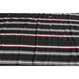 Alfombra tradicional de lana de retazos en blanco y negro de 4,9x7,3 pies, diseño turco clásico para entrada, mesita de noche, pasillo rectangular - Product Image 5