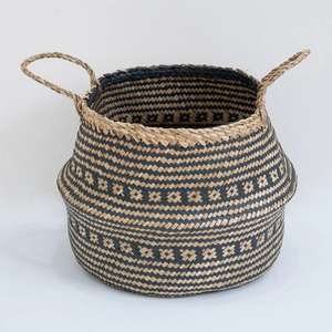 Woven <b>Seagrass</b> Belly <b>Baskets</b> Handmade <b>Storage</b> Organizer <b>Basket</b> From Vietnam Customized - Product Image 5