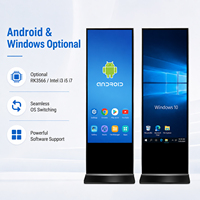 ZDHQ - Pantalla Digital de Señalización de 65 Pulgadas con Soporte de Pie, Kiosco con Pantalla Publicitaria Android para Uso Comercial