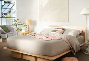 TH-H8378พาร์ทเมนท์ที่เรียบง่ายโรงแรมแผงเตียงที่ทันสมัยเรียบง่ายกรอบขนาดควีนไซส์ที่มีหัวเตียงแพลตฟอร์ม - Product Image 2