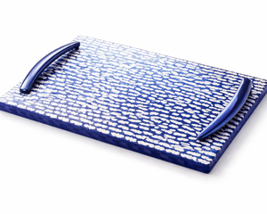 Bandeja de Servir Multifuncional Ecológica con Incrustaciones de Hueso de Lujo para el Hogar, Hotel, Bodas y Eventos, Plato Rectangular Moderno - Product Image 1