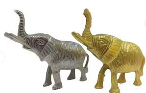 Nordique Art déco métal artisanat éléphant tigre Figurines fonte d'aluminium finition dorée maison Festival décor bureau directement - Product Image 2