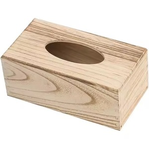 Cubierta de Madera para Caja de Pañuelos, Dispensador de Pañuelos para Proyectos de Decoración del Hogar, Formas Rectangulares y Cúbicas - Product Image 1