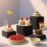 Ensemble de Cubes de Présentation en Acrylique Blanc pour Fête, Mariage, Décoration, Alimentation, Parfum, Vase à Fleurs et Présentation de Cosmétiques